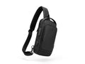 Bandolera antirrobo Kodaris negra con candado de combinación y puerto USB