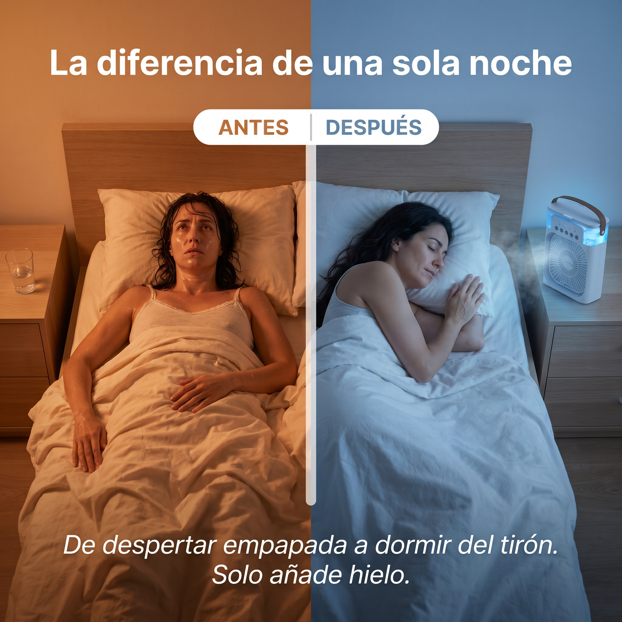 Mini Aire Portátil 4 en 1 — Duerme Fresco Sin Pagar Aire Acondicionado